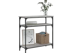 Mesa consola madera de ingeniería gris Sonoma 75x29x75 cm ES838596