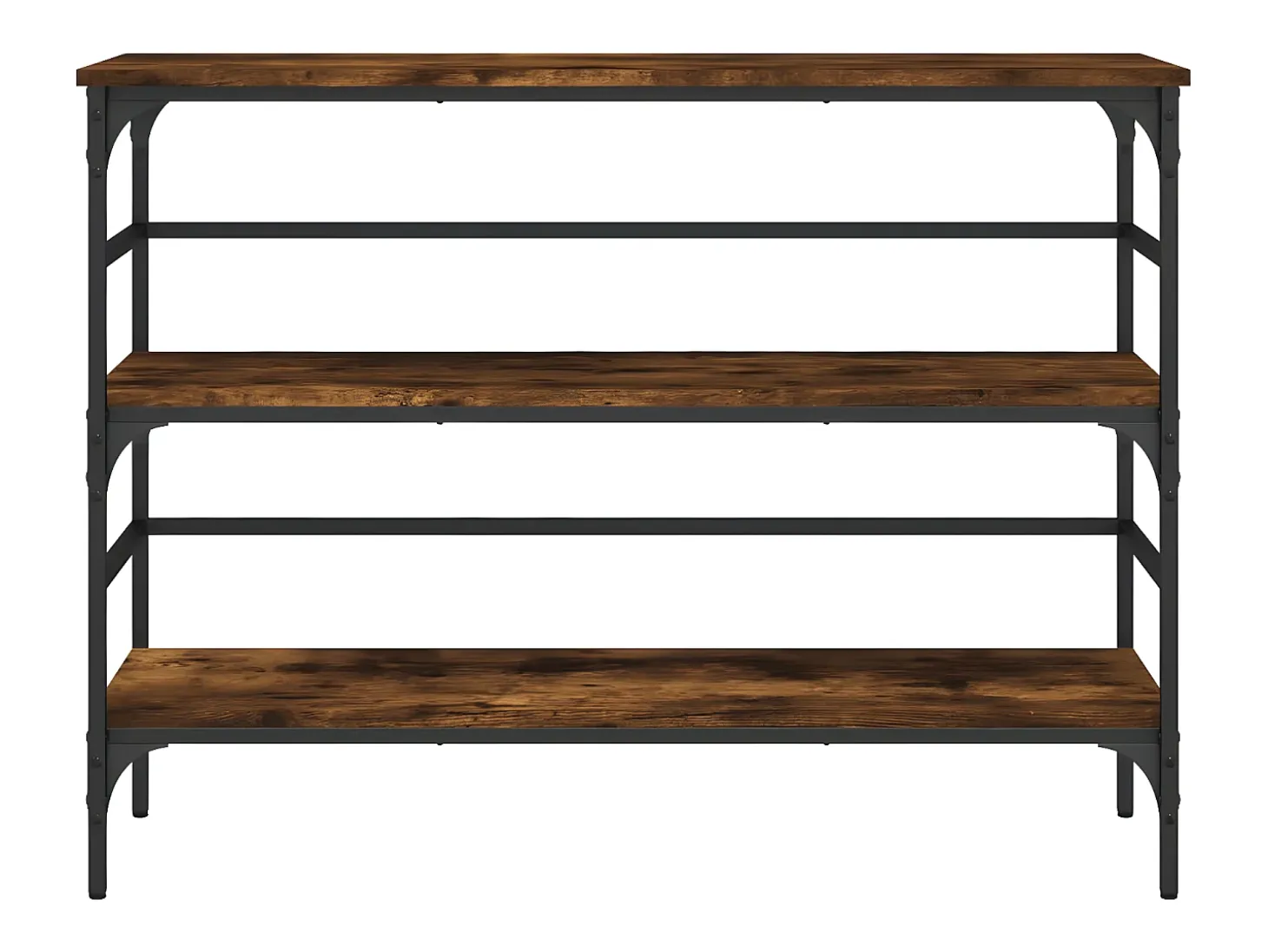 Mesa consola madera de ingeniería roble ahumado 100x32x75 cm ES582639