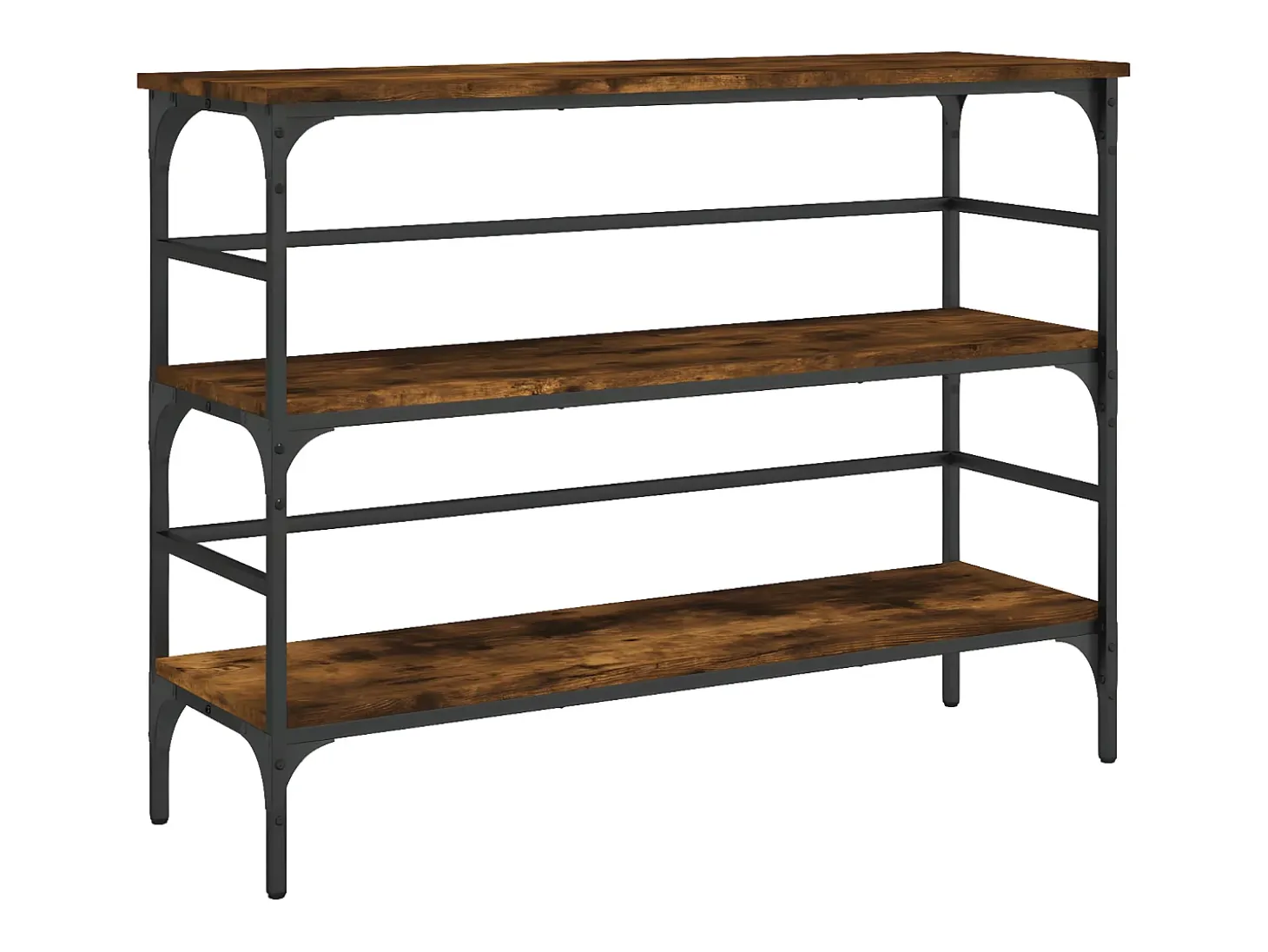 Mesa consola madera de ingeniería roble ahumado 100x32x75 cm ES582639