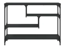 Mesa consola madera de ingeniería negra 100x30x75 cm ES668195