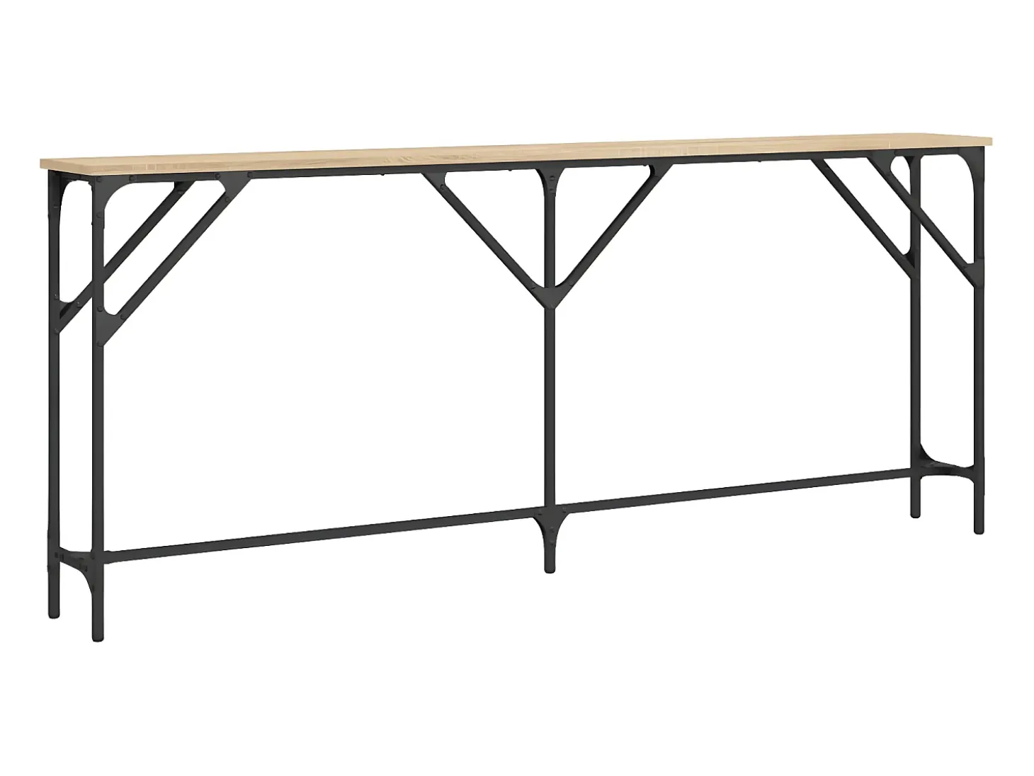 Mesa consola madera de ingeniería roble Sonoma 180x23x75 cm ES296453
