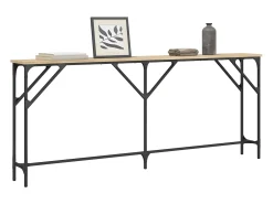 Mesa consola madera de ingeniería roble Sonoma 180x23x75 cm ES296453