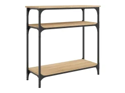 Mesa consola madera de ingeniería roble Sonoma 75x29x75 cm ES813880