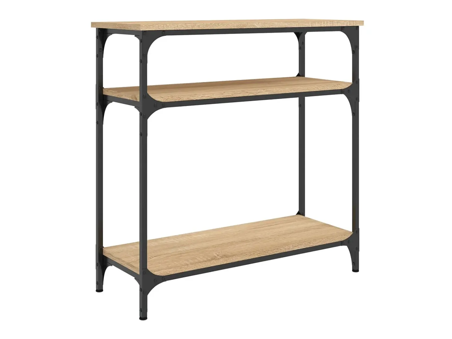 Mesa consola madera de ingeniería roble Sonoma 75x29x75 cm ES813880