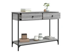 Mesa consola madera de ingeniería gris Sonoma 100x34,5x75 cm