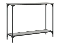 Mesa consola madera de ingeniería gris Sonoma 101x30,5x75 cm