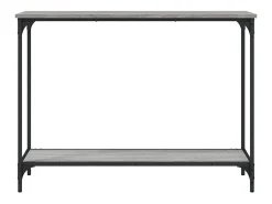 Mesa consola madera de ingeniería gris Sonoma 101x30,5x75 cm