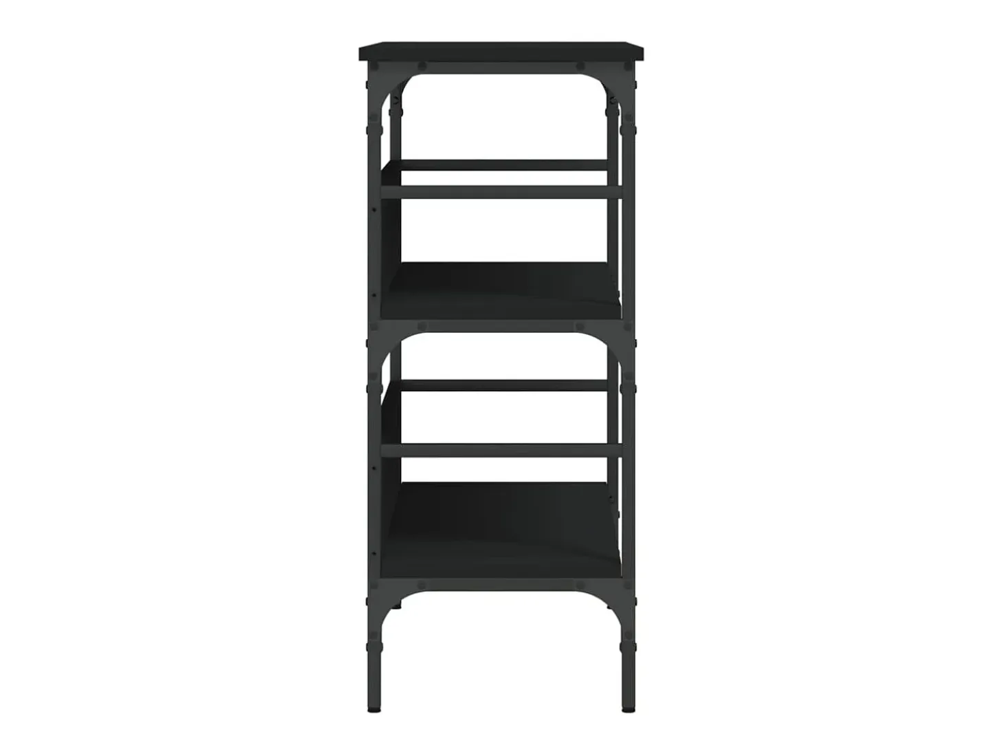 Mesa consola madera de ingeniería negra 75x32x75 cm