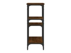 Mesa consola madera de ingeniería marrón roble 80x29x75 cm
