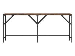 Mesa consola madera de ingeniería roble ahumado 180x29x75 cm ES485122