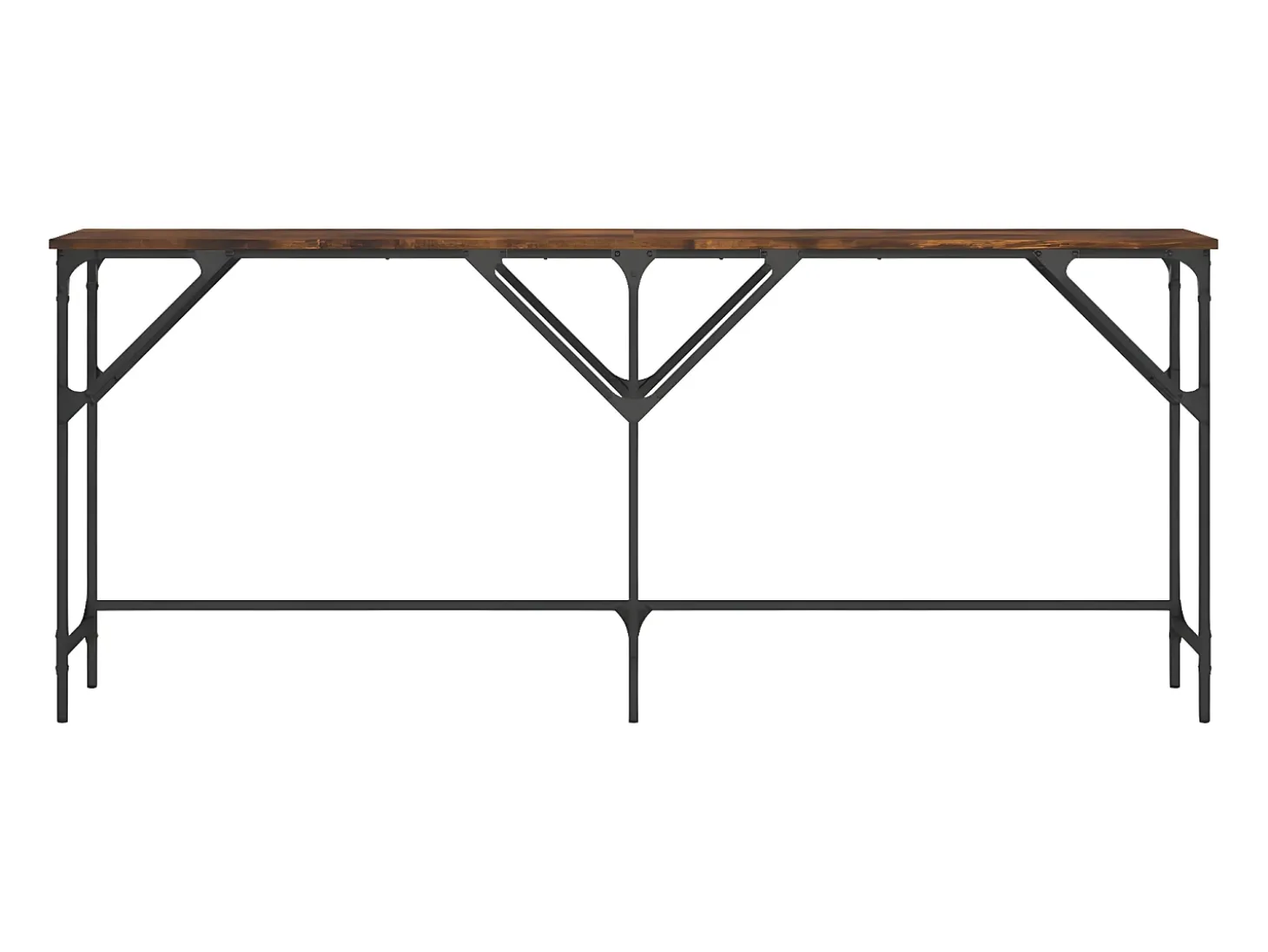 Mesa consola madera de ingeniería roble ahumado 180x29x75 cm ES485122