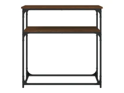 Mesa consola madera de ingeniería marrón roble 75x35,5x75 cm ES697025