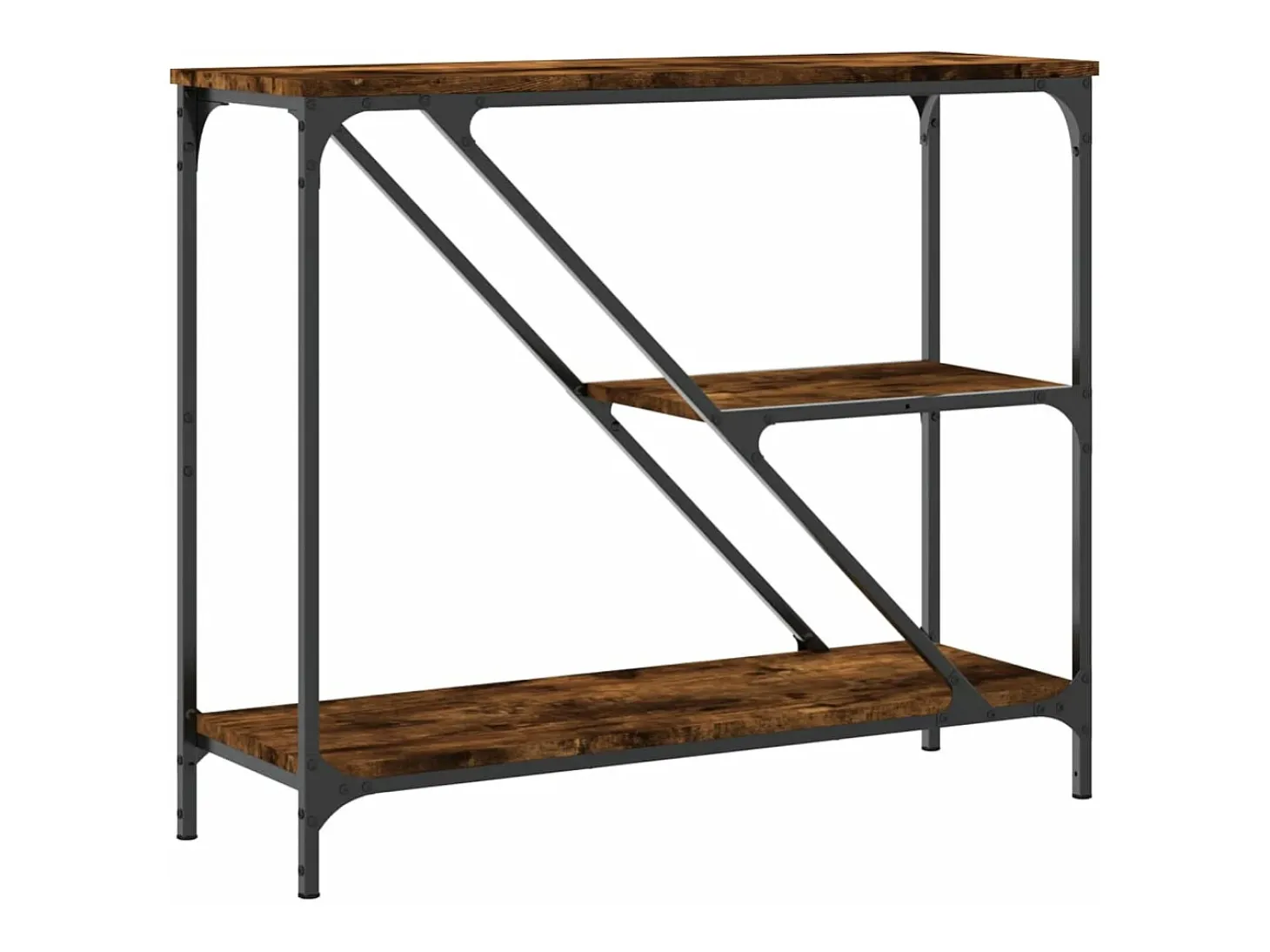 Mesa consola madera de ingeniería roble ahumado 88,5x30x75 cm