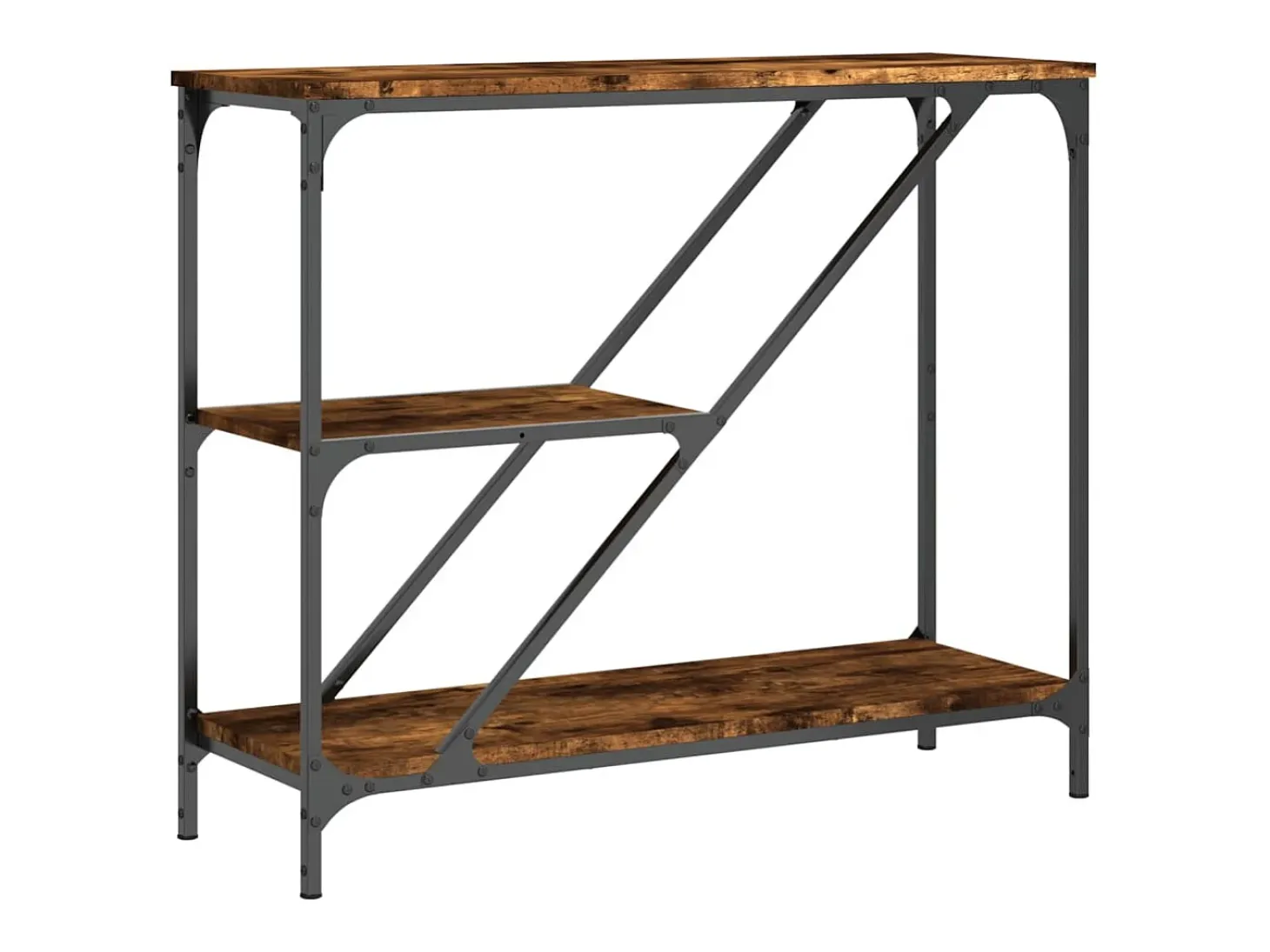 Mesa consola madera de ingeniería roble ahumado 88,5x30x75 cm