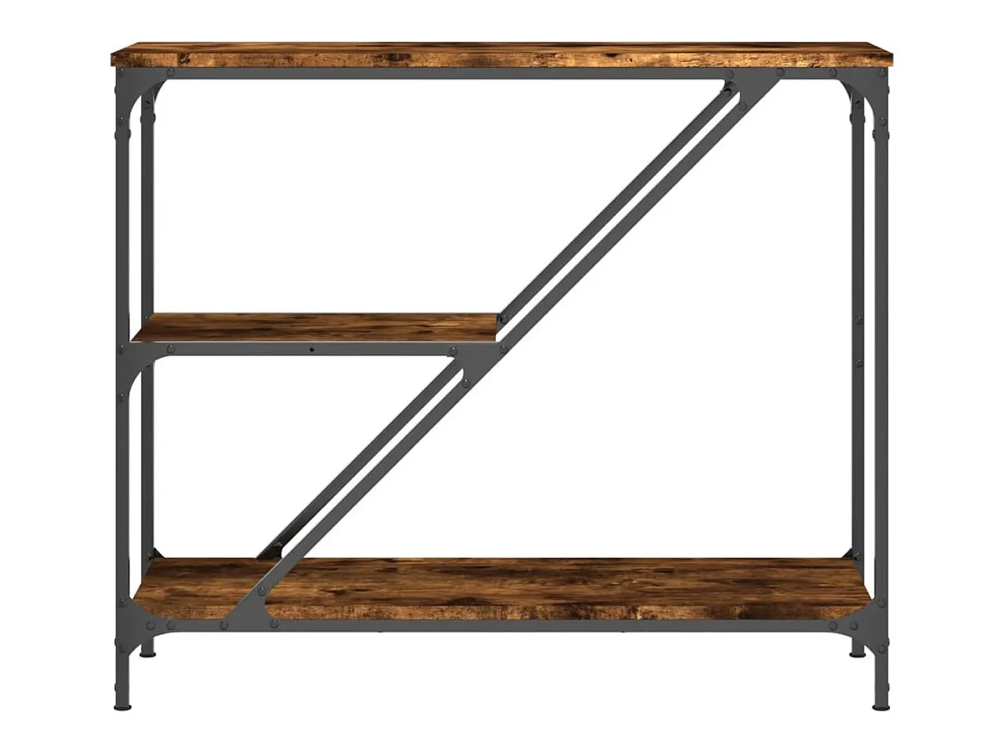 Mesa consola madera de ingeniería roble ahumado 88,5x30x75 cm