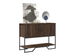 Mesa consola madera de ingeniería marrón roble 100x35x74,5 cm