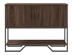 Mesa consola madera de ingeniería marrón roble 100x35x74,5 cm