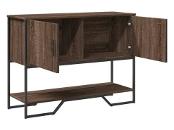 Mesa consola madera de ingeniería marrón roble 100x35x74,5 cm