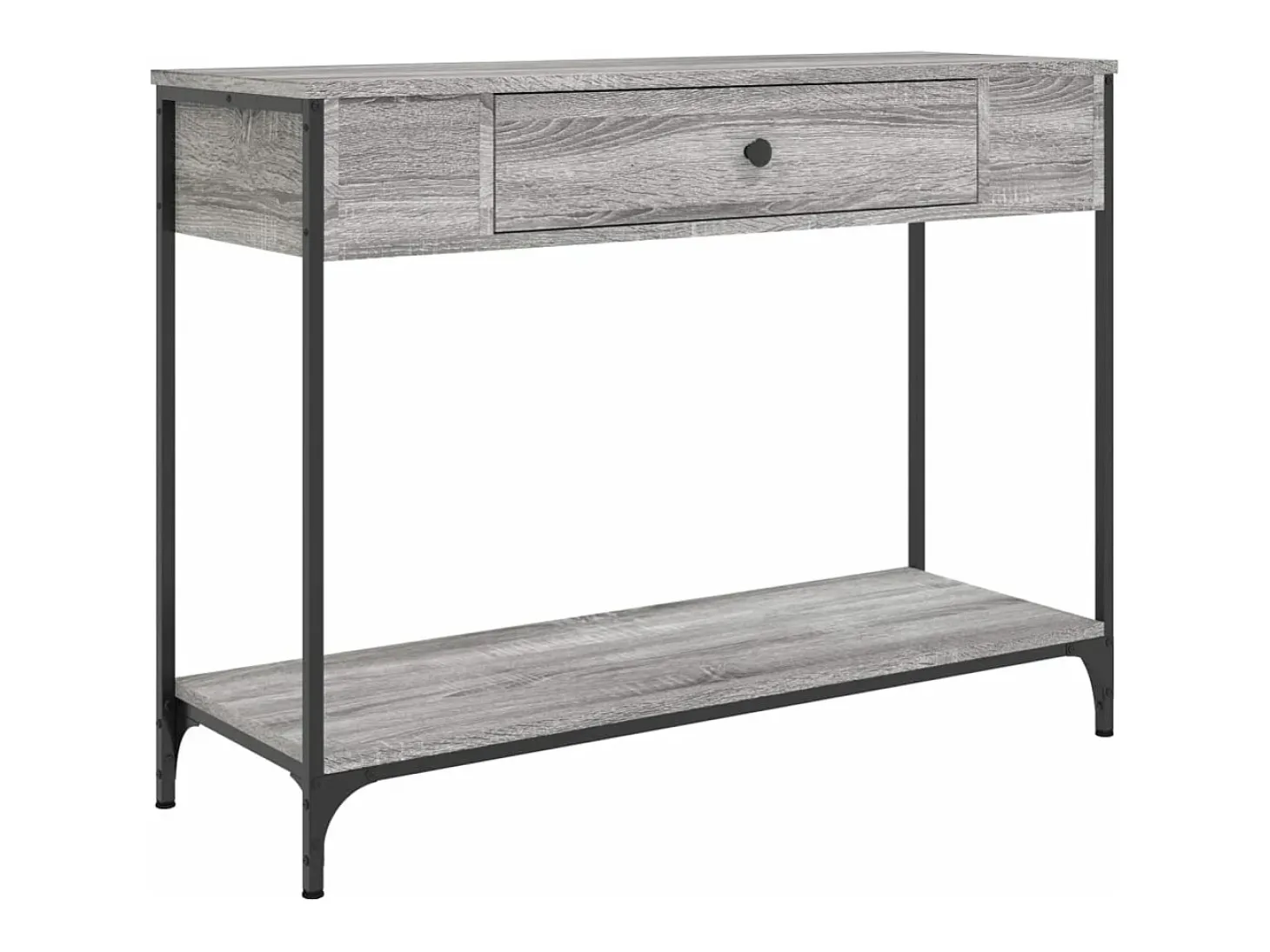 Mesa consola madera de ingeniería gris Sonoma 100x34,5x75 cm