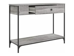 Mesa consola madera de ingeniería gris Sonoma 100x34,5x75 cm