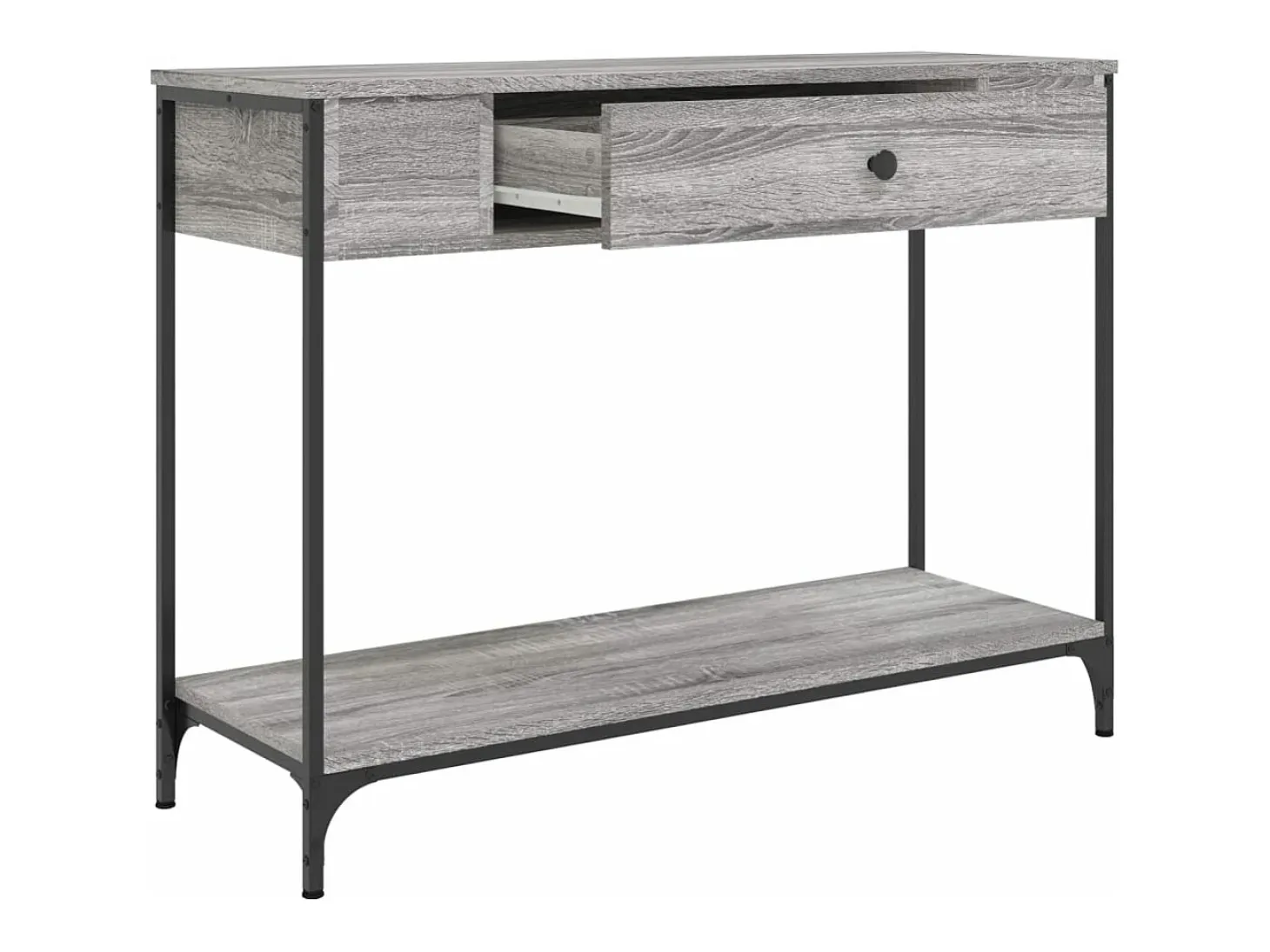 Mesa consola madera de ingeniería gris Sonoma 100x34,5x75 cm