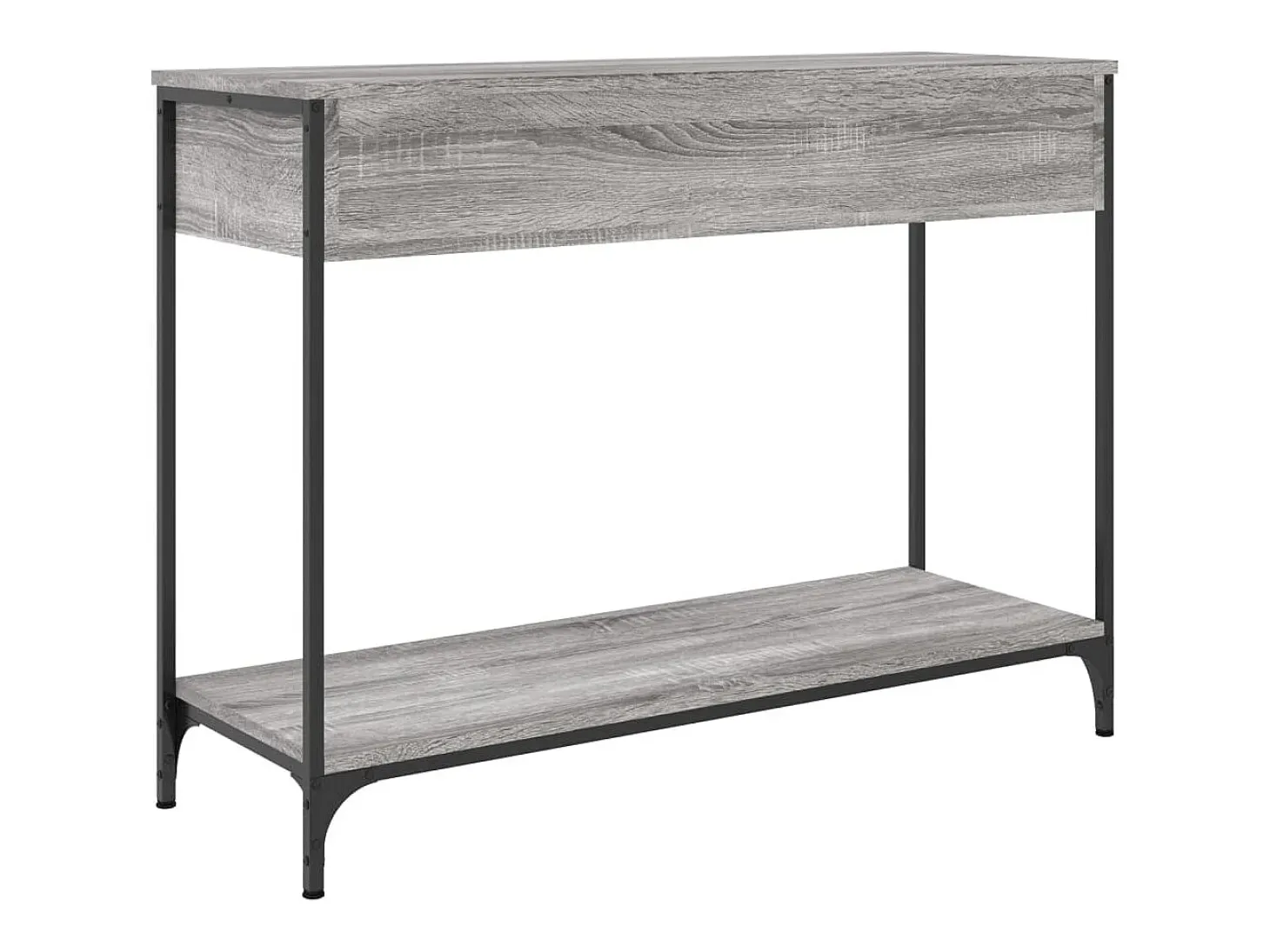 Mesa consola madera de ingeniería gris Sonoma 100x34,5x75 cm