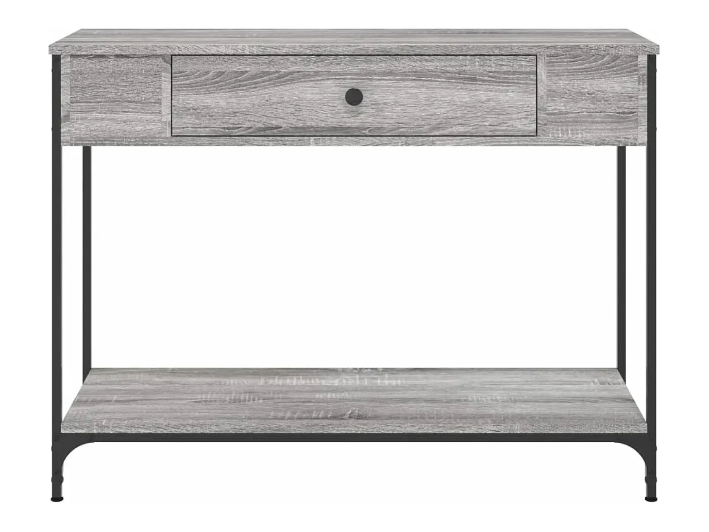 Mesa consola madera de ingeniería gris Sonoma 100x34,5x75 cm