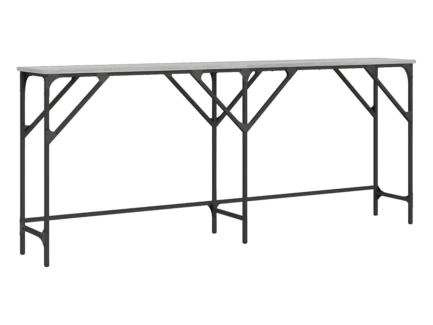 Mesa consola madera de ingeniería gris Sonoma 180x29x75 cm ES884893