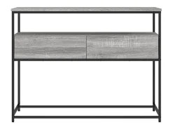 Mesa consola madera de ingeniería gris Sonoma 100x40x75 cm