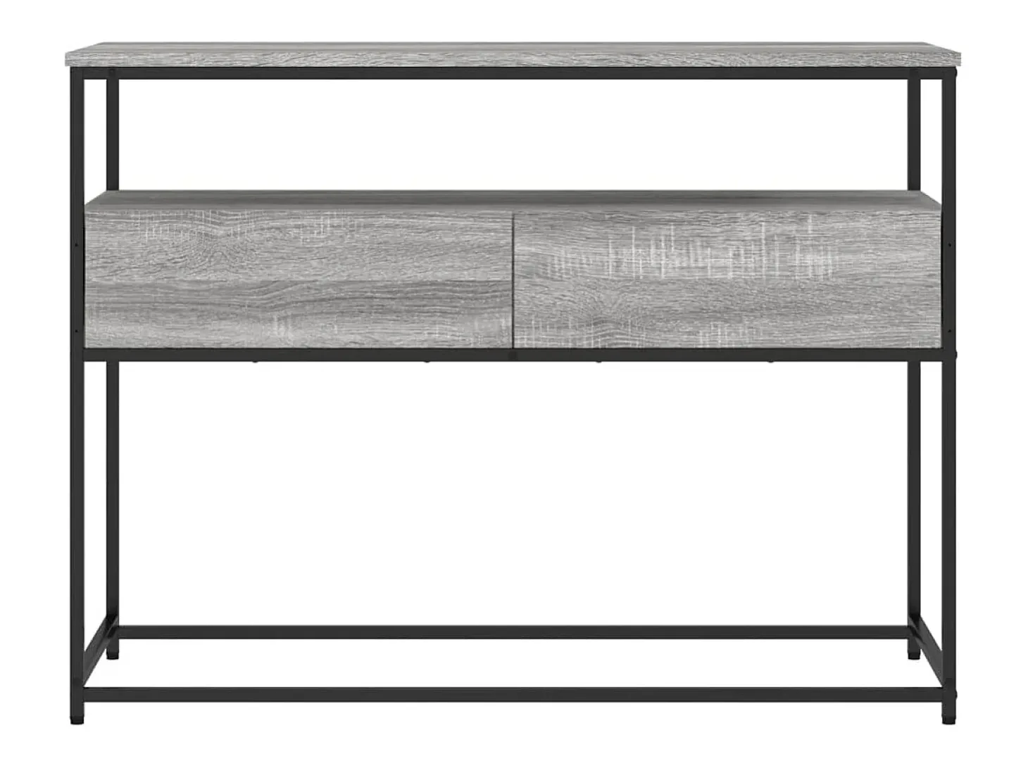 Mesa consola madera de ingeniería gris Sonoma 100x40x75 cm