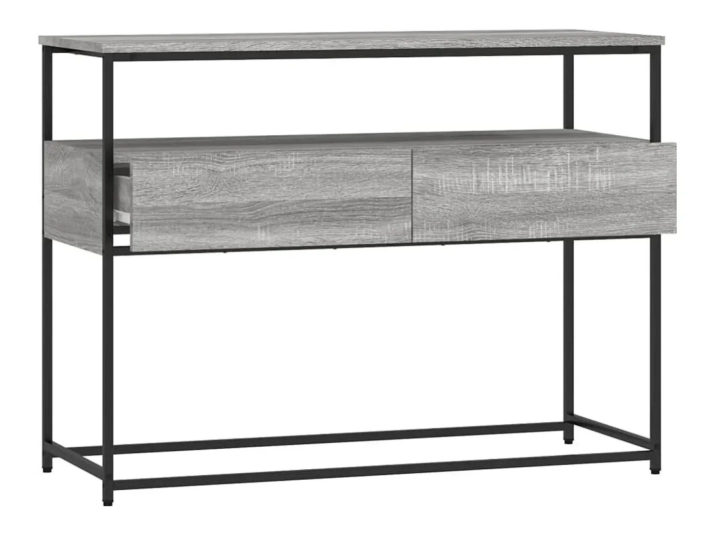 Mesa consola madera de ingeniería gris Sonoma 100x40x75 cm