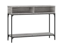 Mesa consola madera de ingeniería gris Sonoma 100x30,5x75 cm ES476760