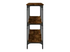 Mesa consola madera de ingeniería roble ahumado 200x29x75 cm