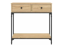 Mesa consola madera de ingeniería roble Sonoma 75x34,5x75 cm