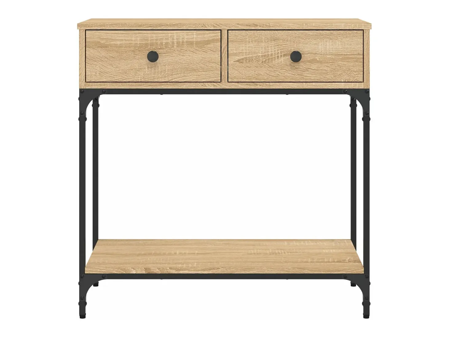 Mesa consola madera de ingeniería roble Sonoma 75x34,5x75 cm