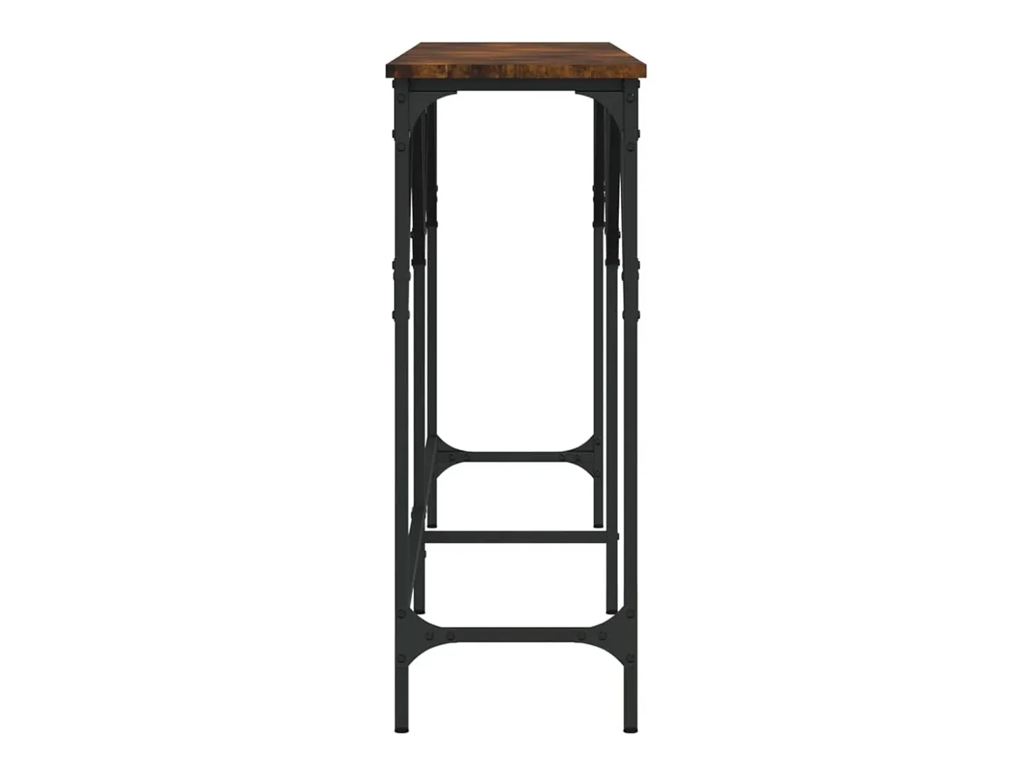 Mesa consola madera de ingeniería roble ahumado 180x29x75 cm