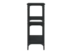Mesa consola madera de ingeniería negra 102x29x75 cm