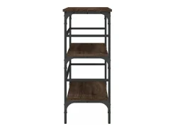 Mesa consola madera de ingeniería marrón roble 100x32x75 cm