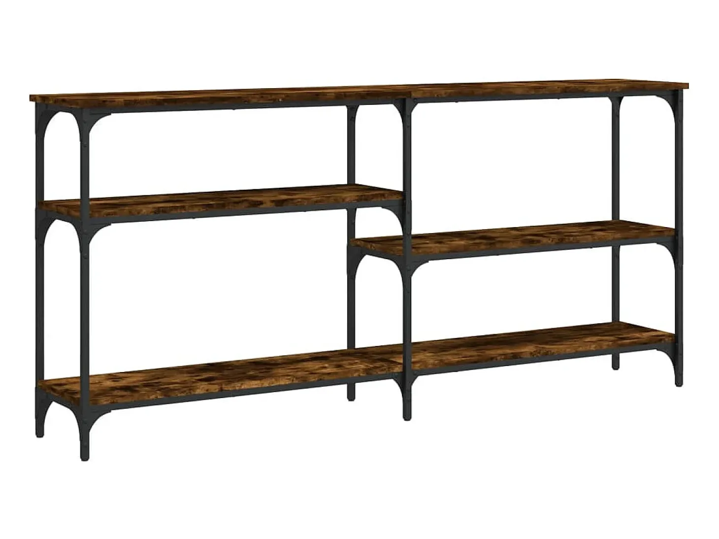 Mesa consola madera de ingeniería roble ahumado 160x29x75 cm ES814480