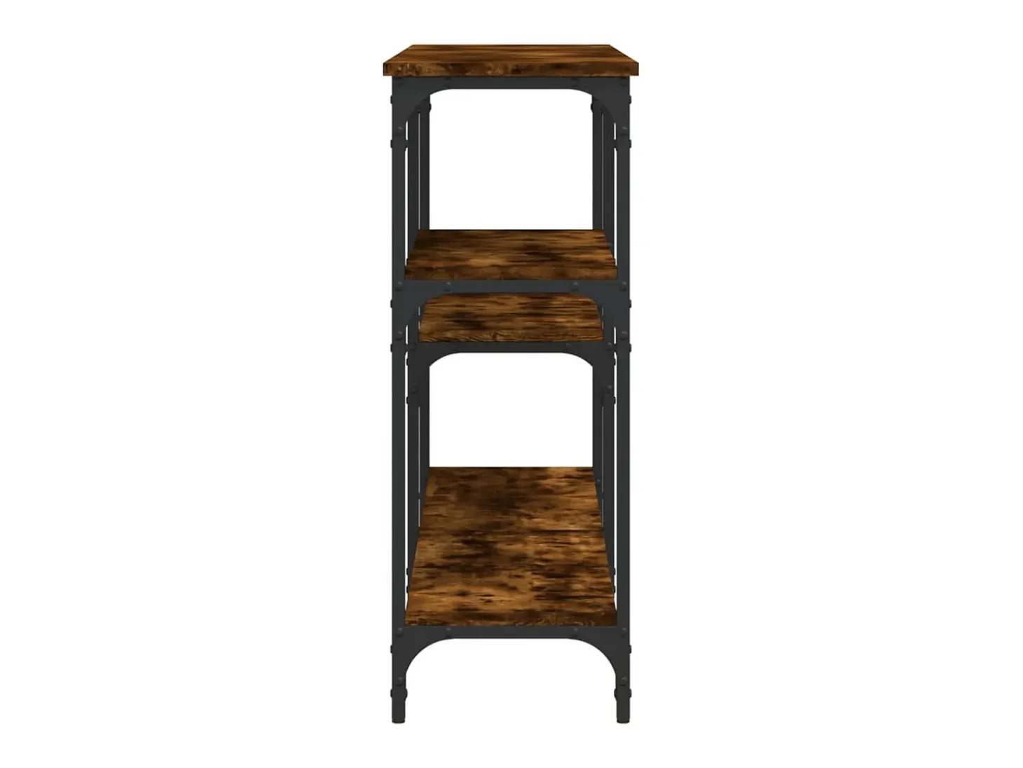 Mesa consola madera de ingeniería roble ahumado 160x29x75 cm ES814480