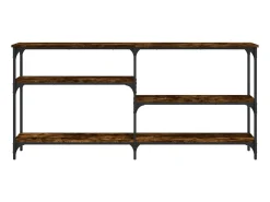 Mesa consola madera de ingeniería roble ahumado 160x29x75 cm ES814480