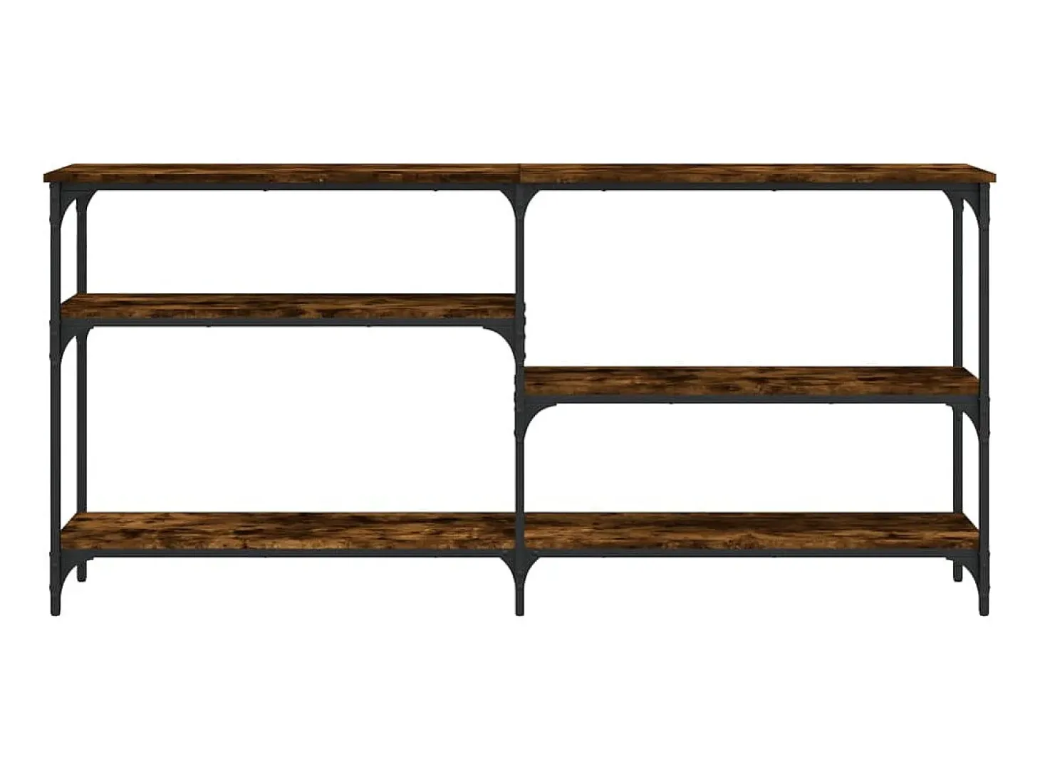 Mesa consola madera de ingeniería roble ahumado 160x29x75 cm ES814480