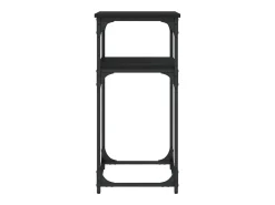 Mesa consola madera de ingeniería negra 75x35,5x75 cm