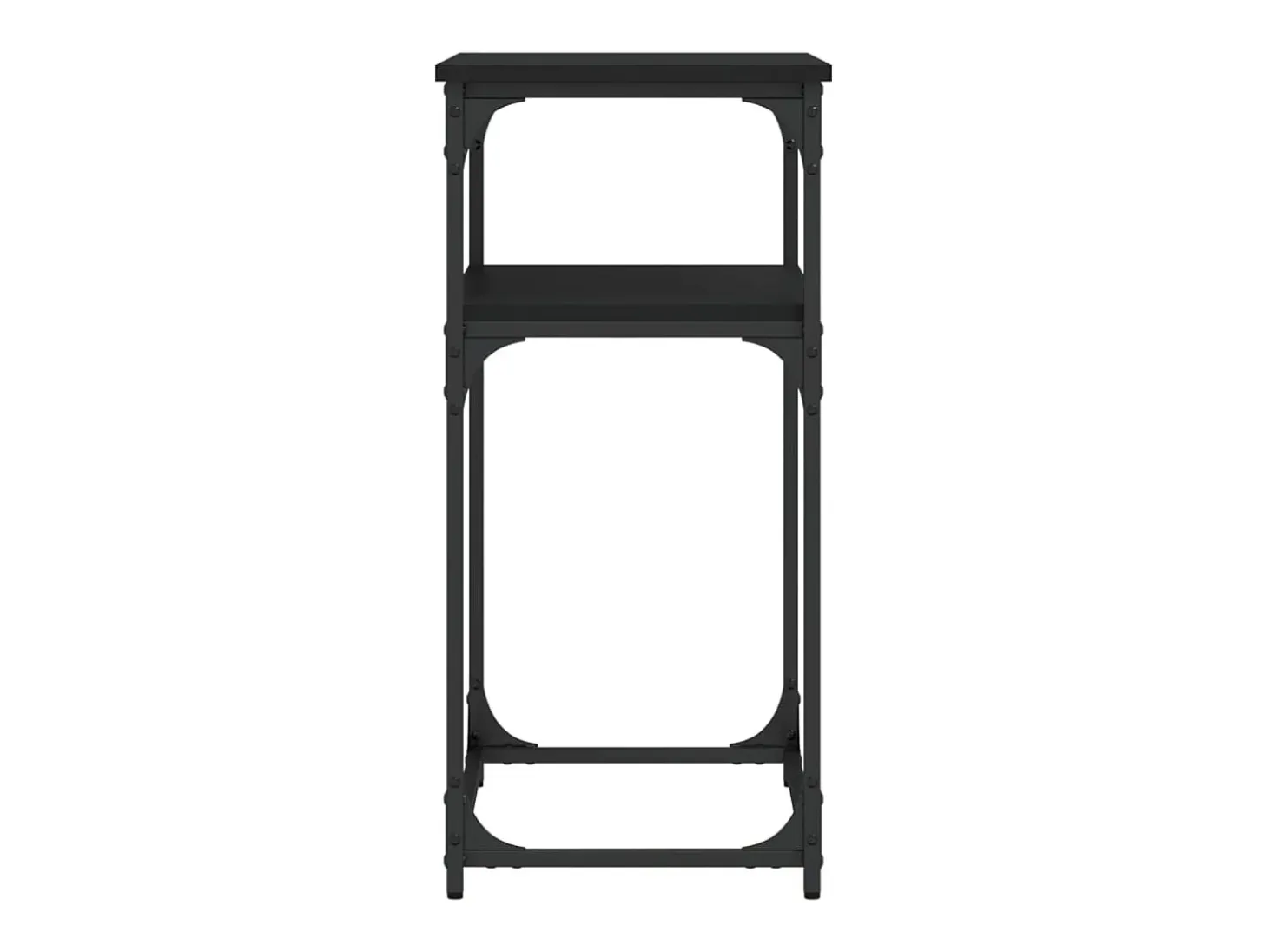 Mesa consola madera de ingeniería negra 75x35,5x75 cm