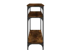 Mesa consola madera de ingeniería roble ahumado 100x29x75 cm ES563803