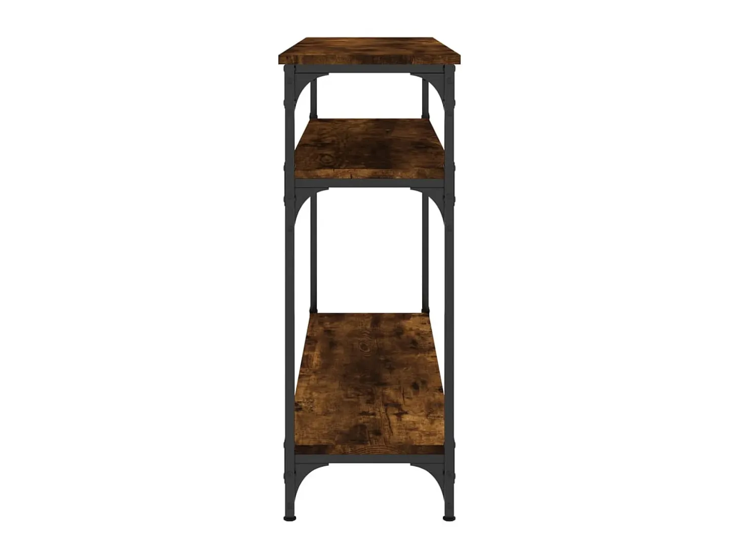 Mesa consola madera de ingeniería roble ahumado 100x29x75 cm ES563803