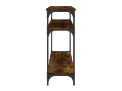 Mesa consola madera de ingeniería roble ahumado 100x29x75 cm ES563803