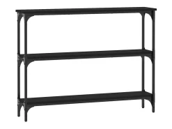 Mesa consola madera de ingeniería negra 100x22,5x75 cm ES579411