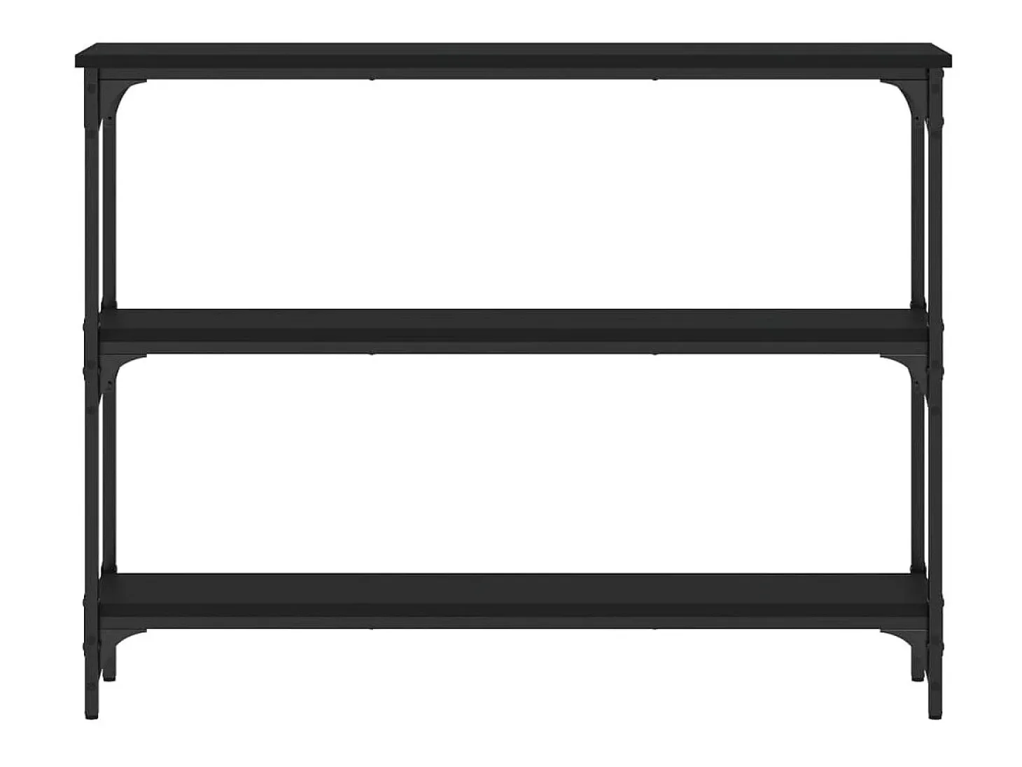 Mesa consola madera de ingeniería negra 100x22,5x75 cm ES579411