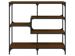 Mesa consola madera de ingeniería marrón roble 103x32x95 cm ES290099